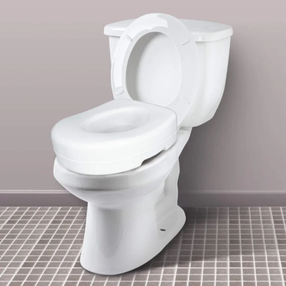 Carex Economy Raised‎ Toilet Seat, 5.5'' White, 300 lb Capacity - 1 Count